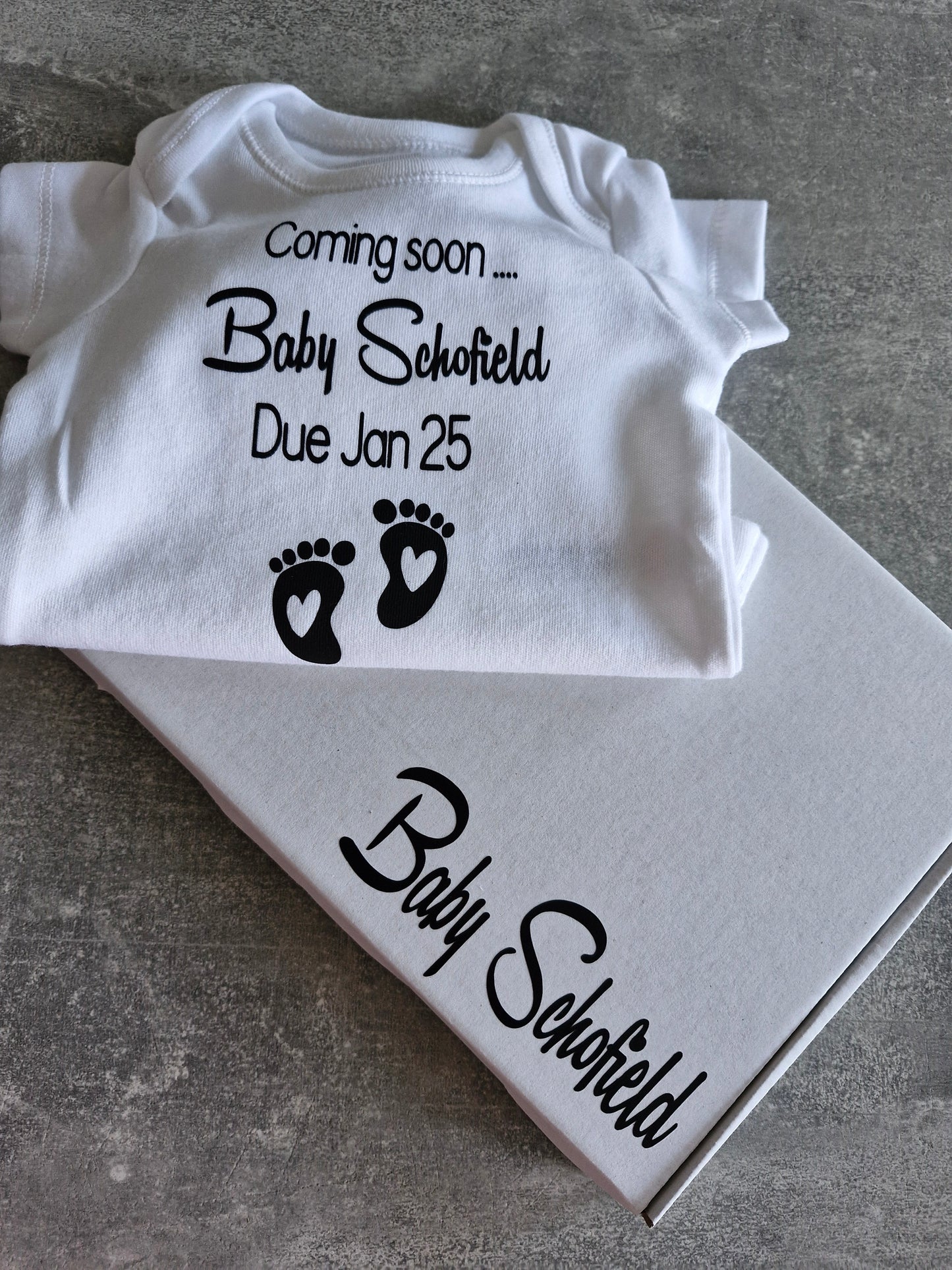 Pregnancy announcement newborn vest inc gift box