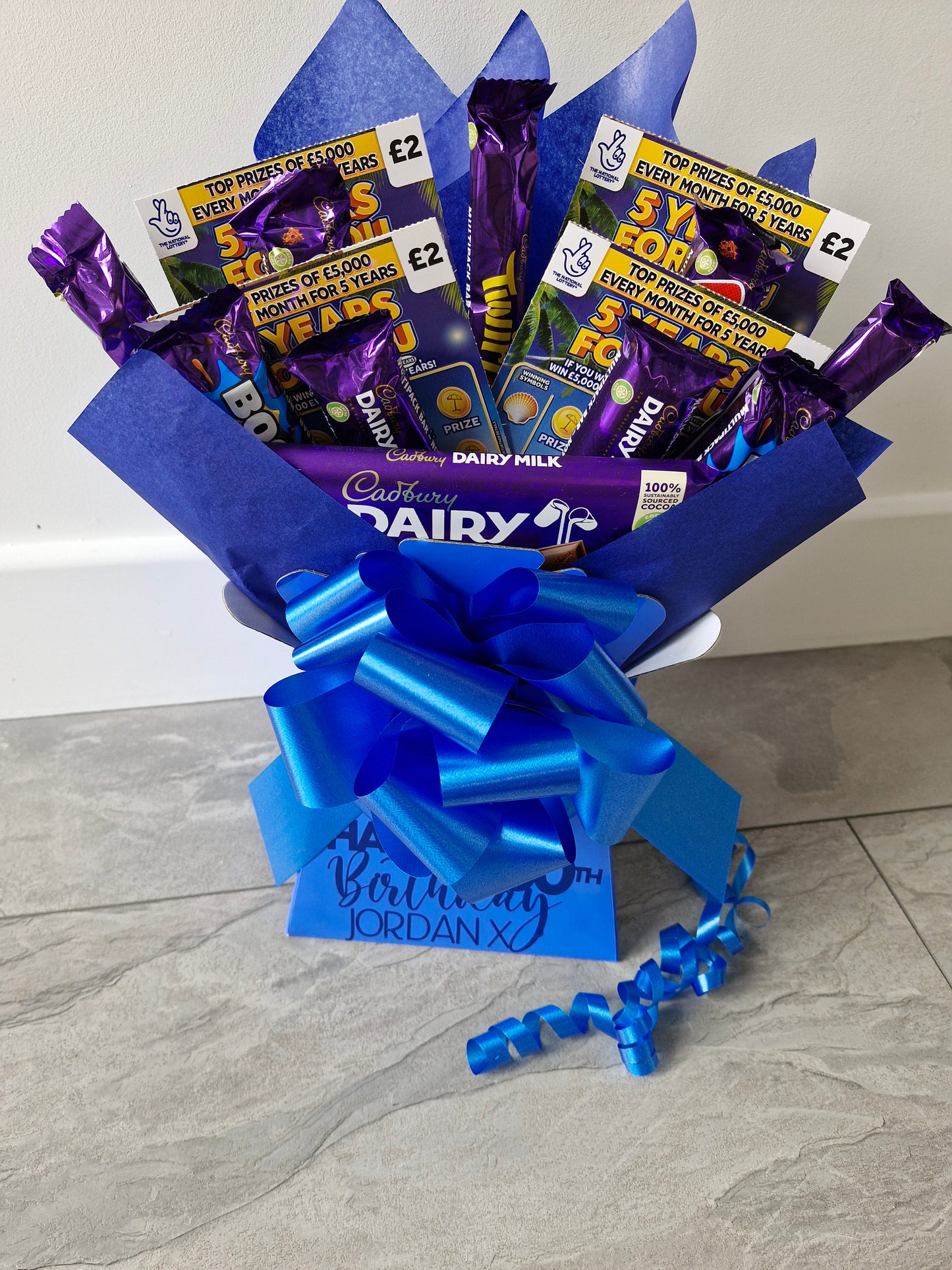 Personalised Scratch card & Cadbury chocolate hamper