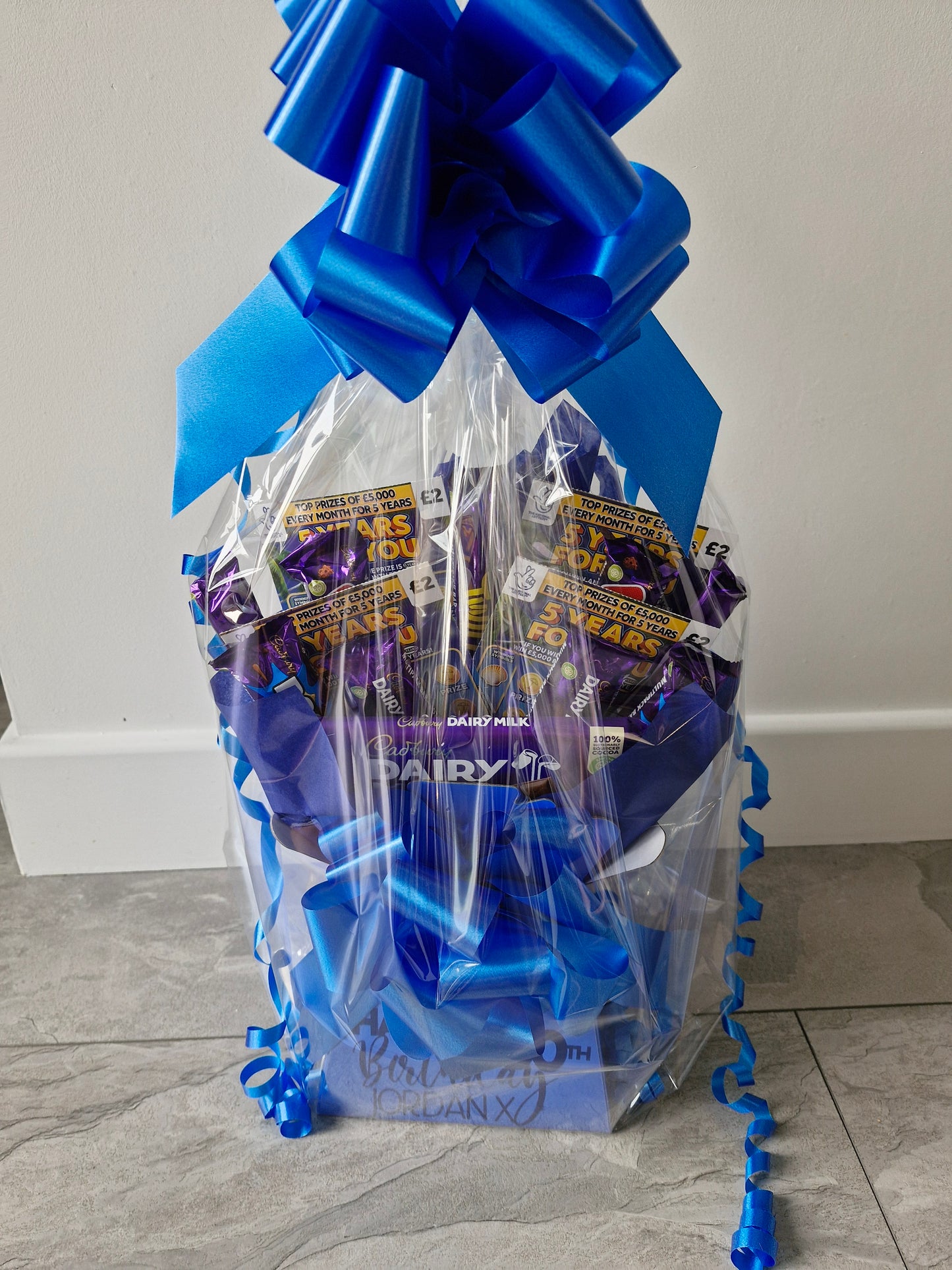 Personalised Scratch card & Cadbury chocolate hamper