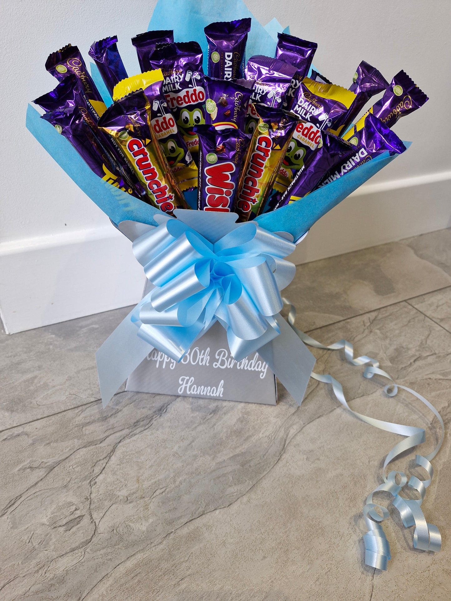 Personalised cadburys chocolate bouquet