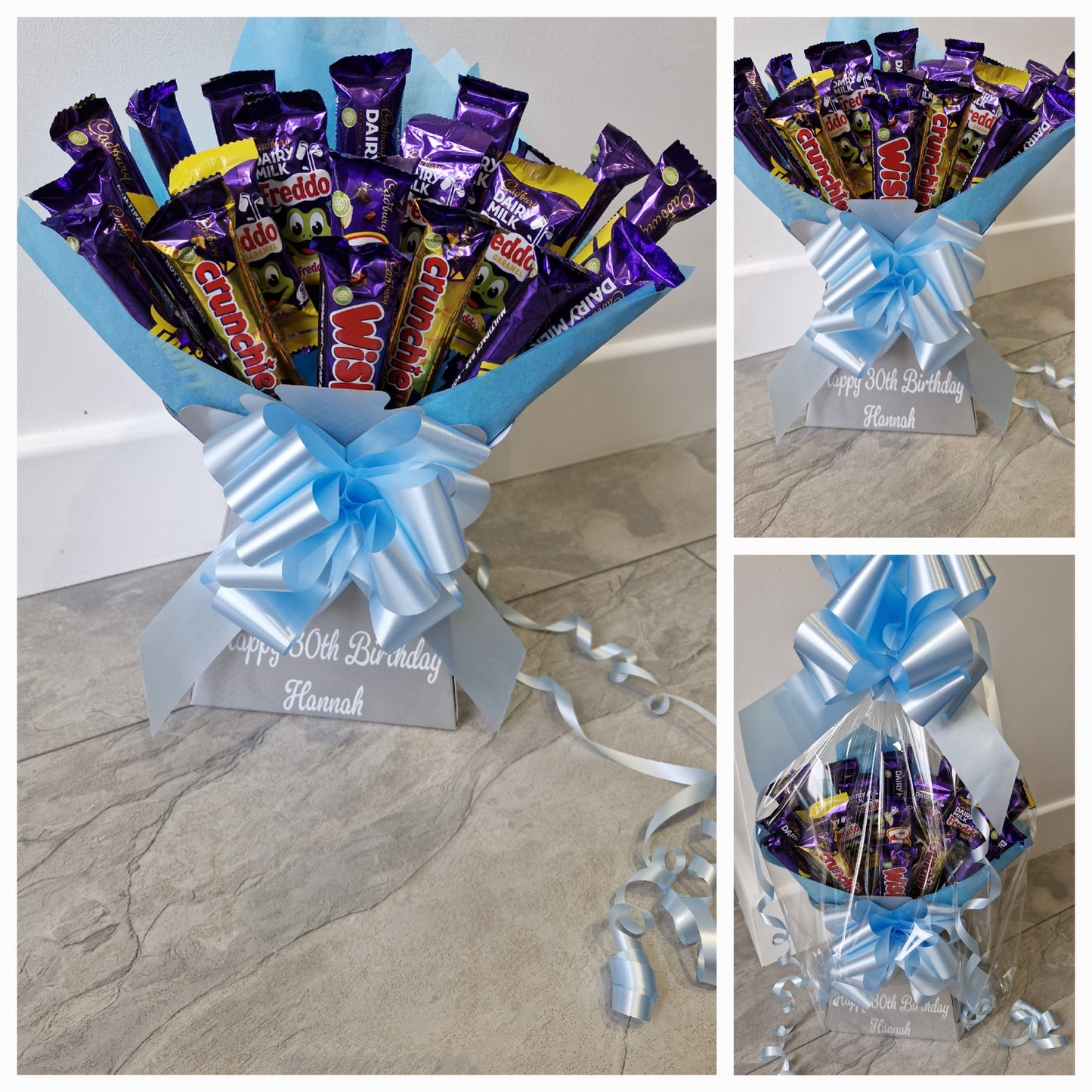 Personalised cadburys chocolate bouquet