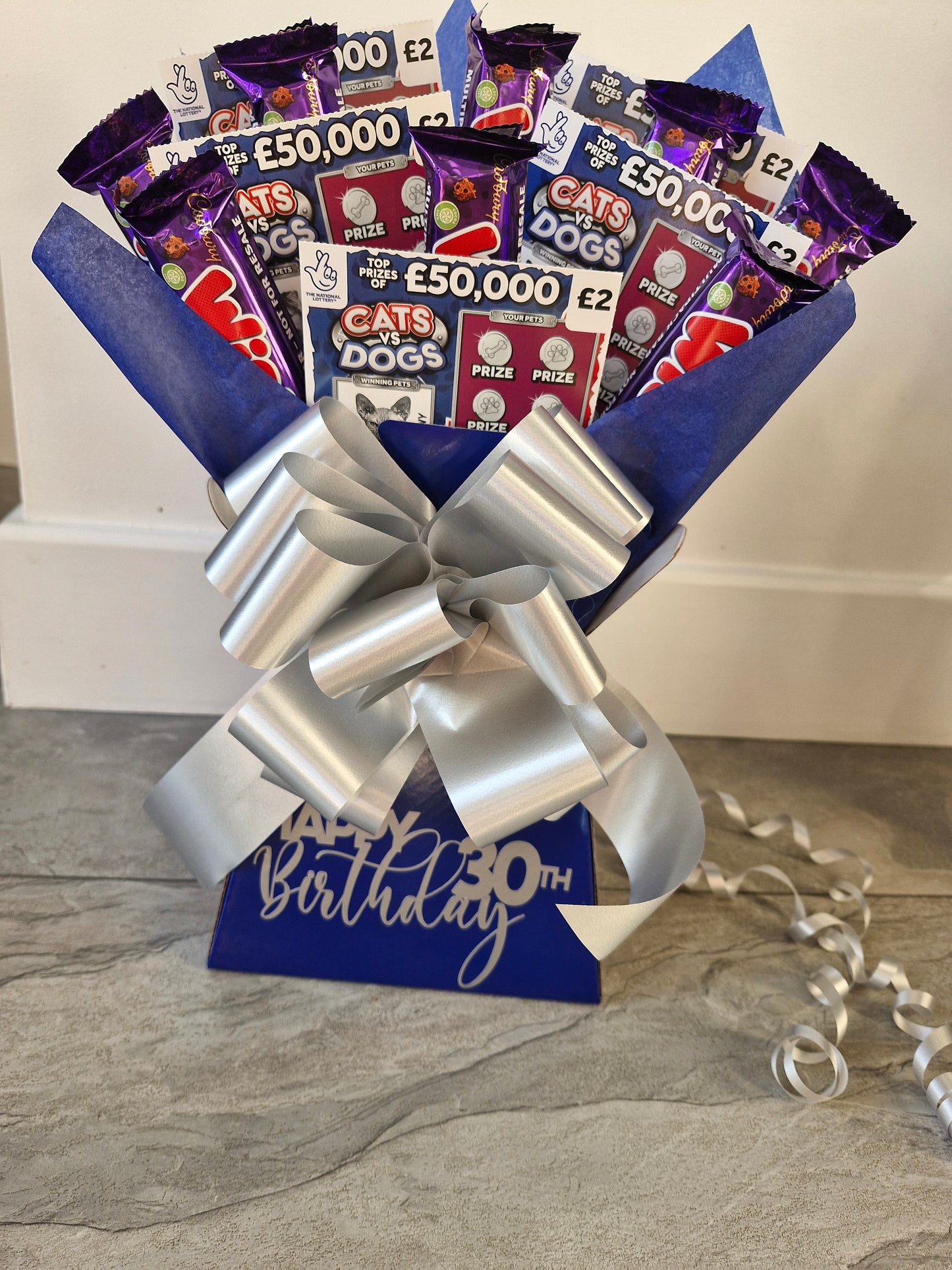 Cadbury wispa & scratchcard bouquet