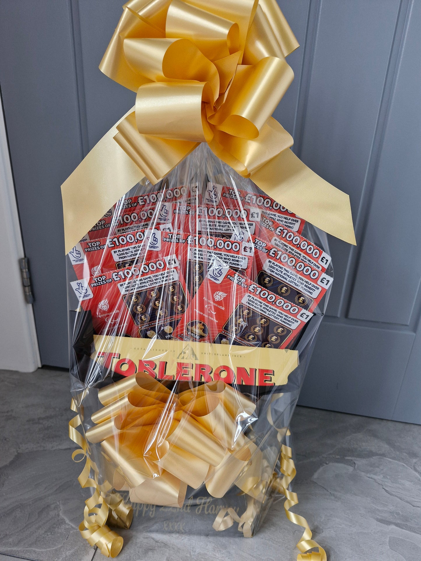 Toblerone & scratch card hamper