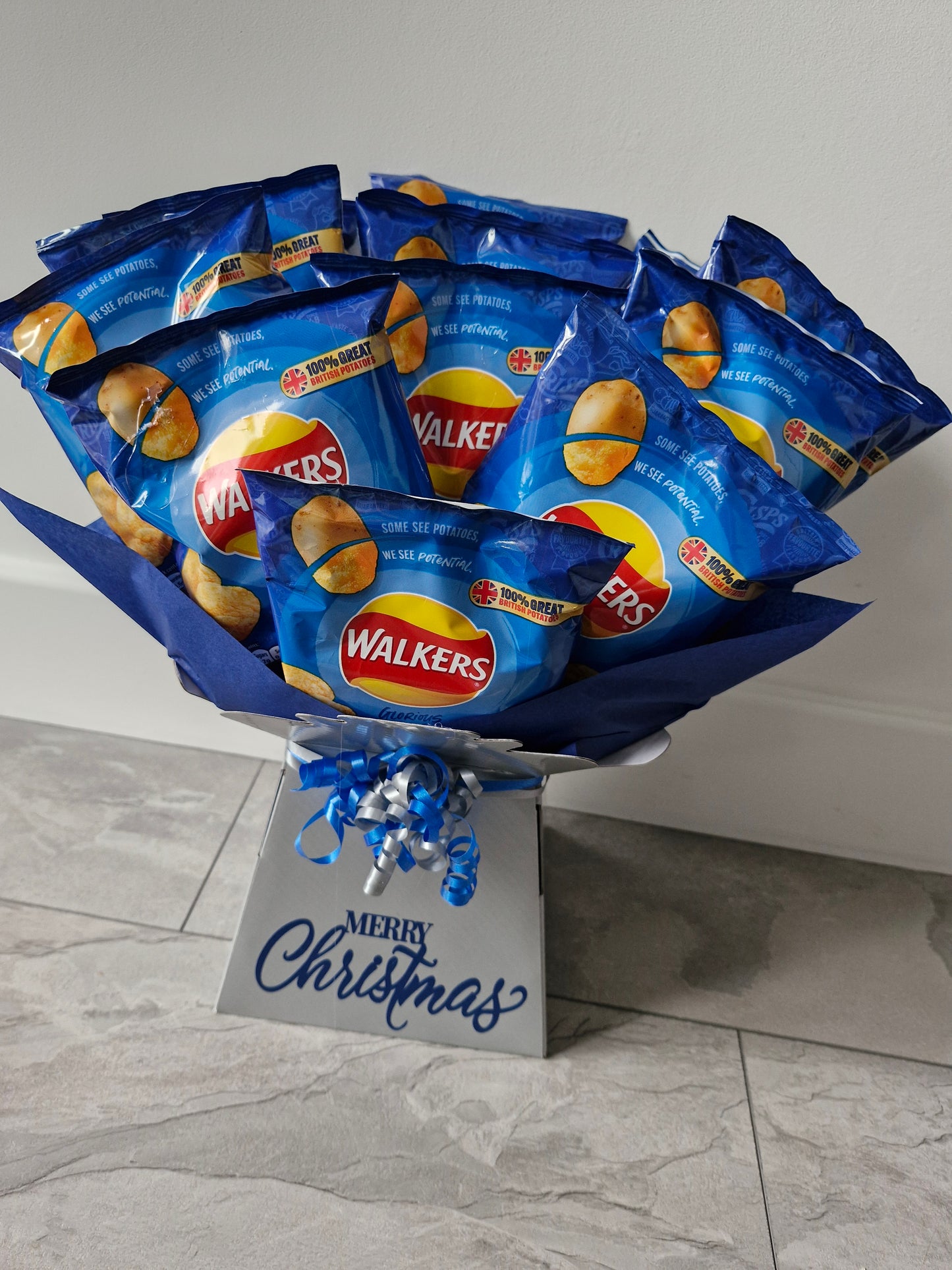 Personalised crisps bouquet hamper