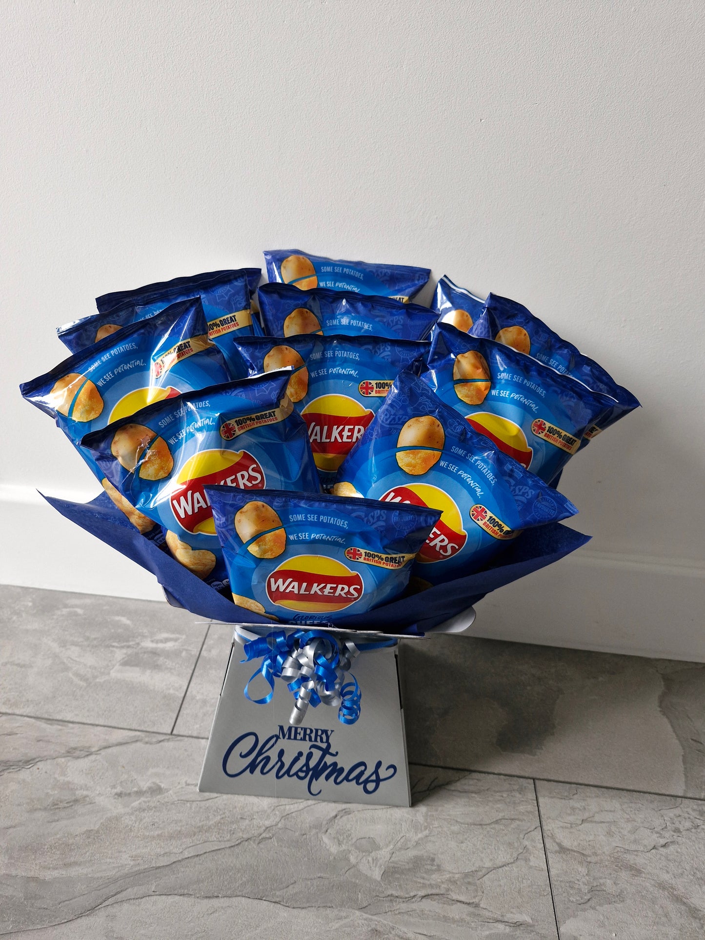 Personalised crisps bouquet hamper