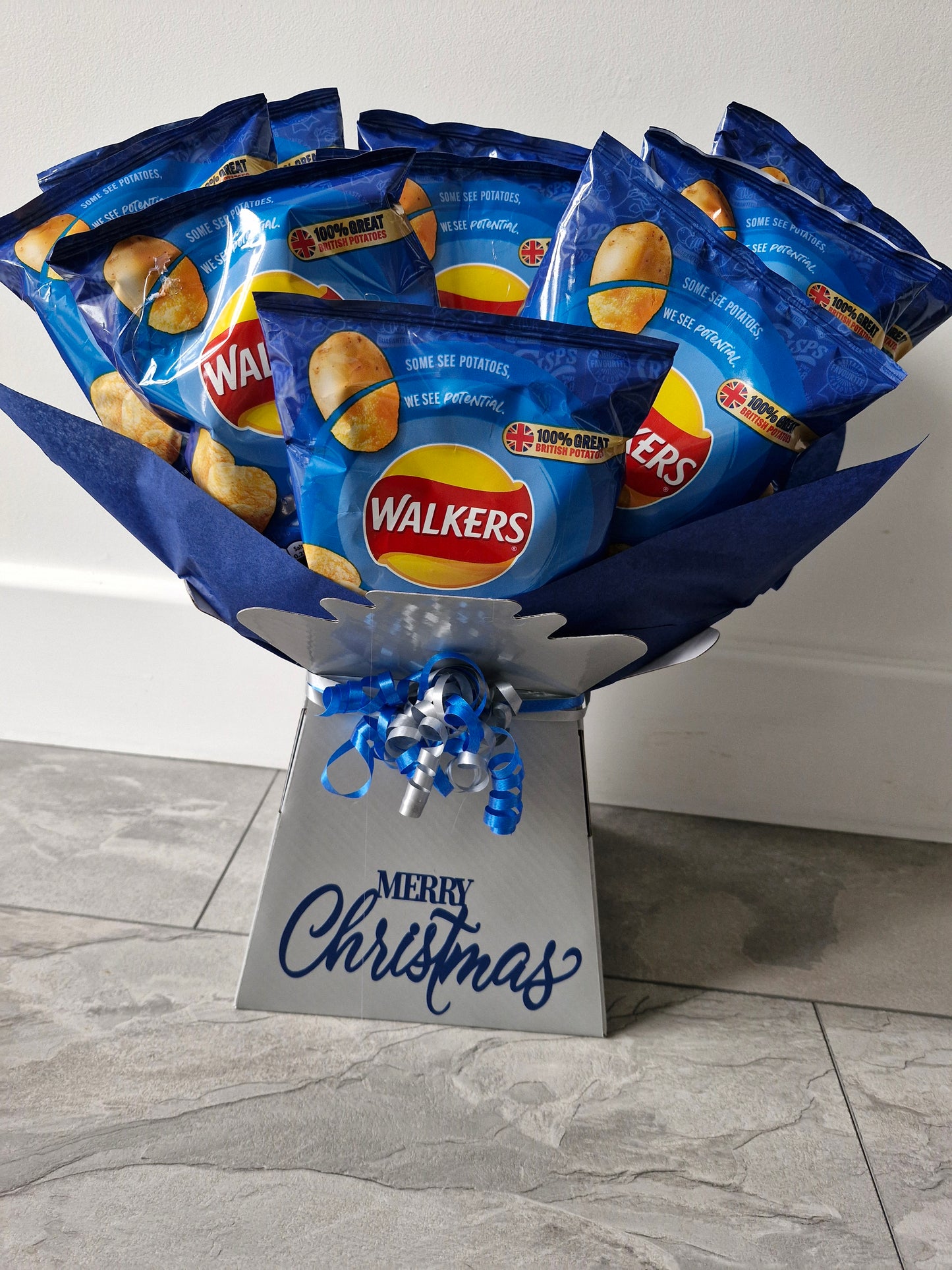 Personalised crisps bouquet hamper