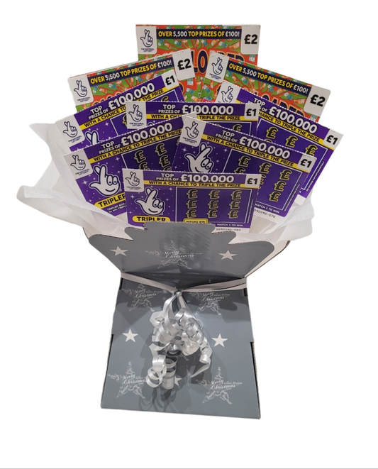 Personalised  Full Christmas scratchcard bouquet