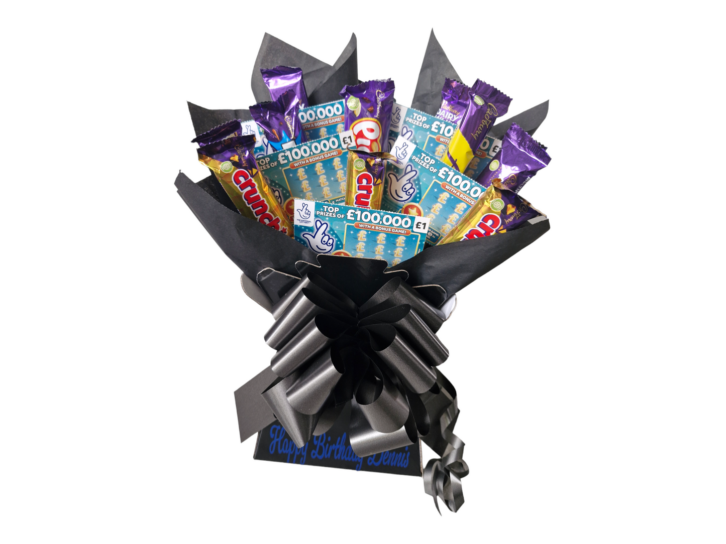 Personalised Scratch card & Cadbury chocolate bouquet