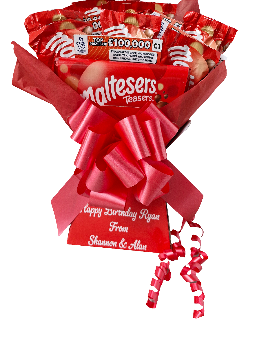 Malteasers & scratchcards bouquet