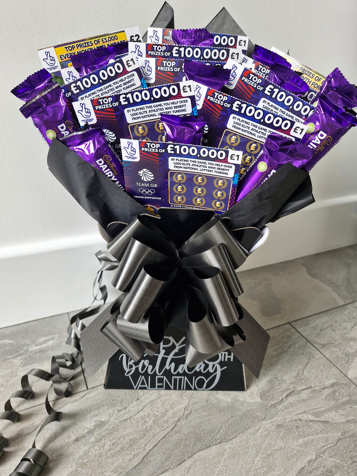 Cadburys dairy milk chocolate personalised gift with scratch cards