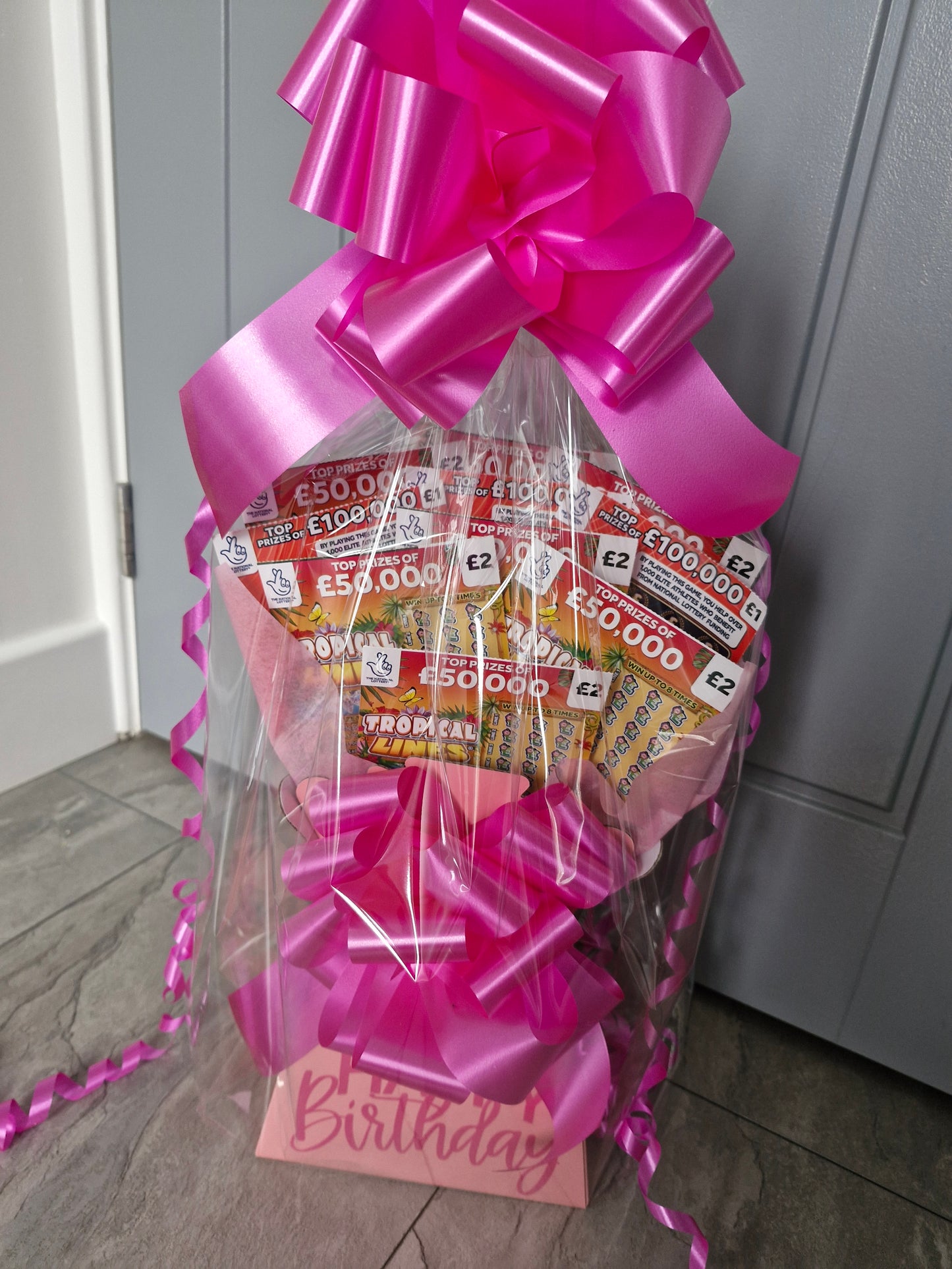 Personalised scratchcards gift bouquet