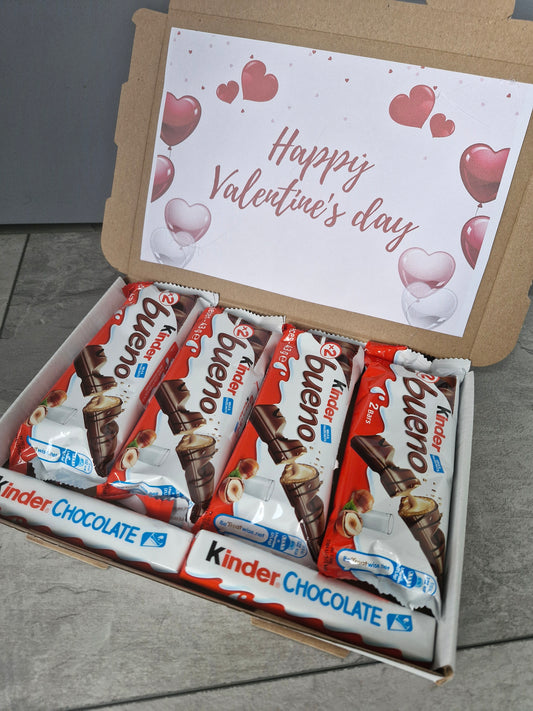 Valentines Day Kinder chocolate personalised gift box