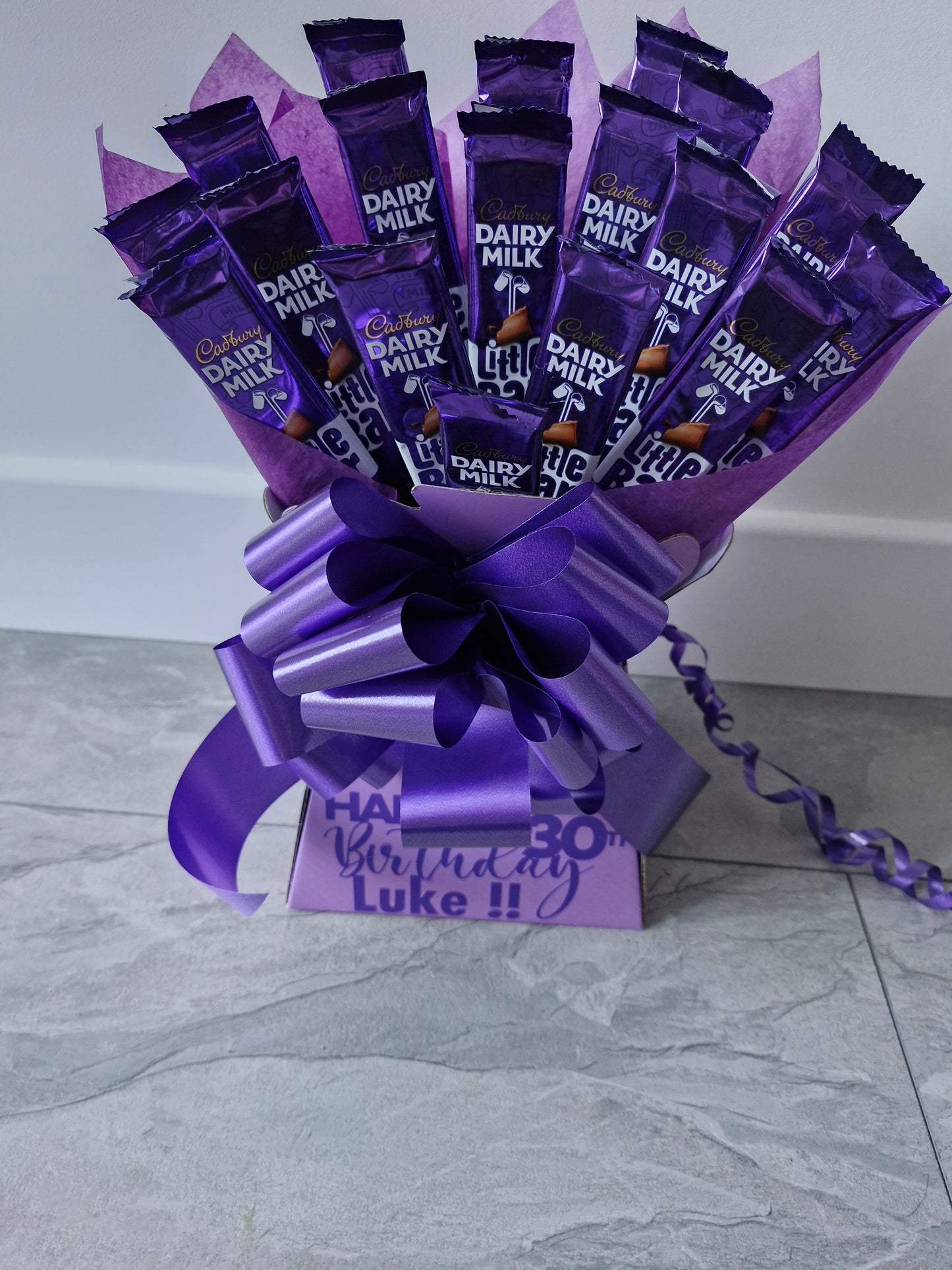 Personalised Cadbury dairy milk little bars gift bouquet