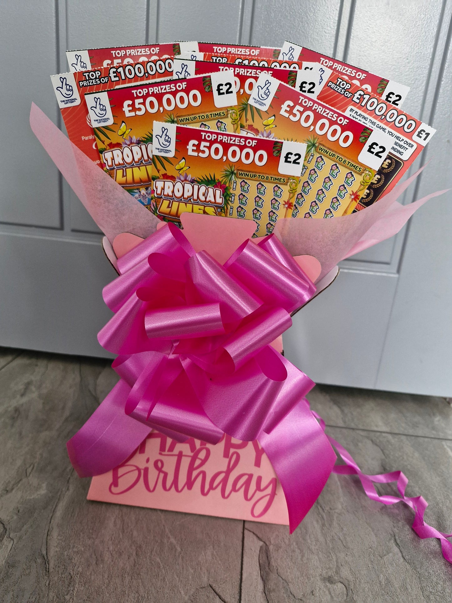 Personalised scratchcards gift bouquet